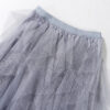 Casual Chic Breathable Asymmetric Layered Tulle Womens Midi Skirt