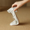 Timeless Classic Waxed Lambskin Bow Square Toe Womens Ballet Pumps