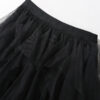 Casual Chic Breathable Asymmetric Layered Tulle Womens Midi Skirt
