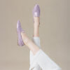 Casual Chic Foldable Sheepskin Womens Pointed Toe Slip On Flats
