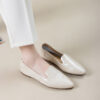 Casual Chic Foldable Sheepskin Womens Pointed Toe Slip On Flats