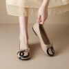 French Riviera Quilted Cushioned Womens Slip On Bow Ballet Flats