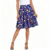Casual Chic Stretch Novelty Print Womens High Waist A Line Midi Skirt