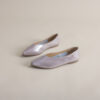 Modern Minimalist Soft Sheepskin Womens Pointed Toe Slip On Flats