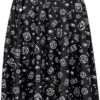 Casual Chic Stretch Novelty Print Womens High Waist A Line Midi Skirt
