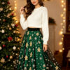 Casual Chic Christmas Party Panelled Tulle Womens A Line Midi Skirt