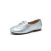 Casual Chic Perforated Sheepskin Leather Womens Flat Mary Janes