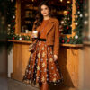 Casual Chic Christmas Party Panelled Tulle Womens A Line Midi Skirt