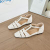 French Riviera Sheepskin Caged Womens Square Toe Fisherman Sandals