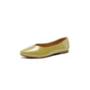 Modern Minimalist Soft Sheepskin Womens Pointed Toe Slip On Flats