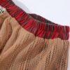 Romantic Bohemian Crochet Patchwork Plaid Womens Asymmetric Midi Skirt