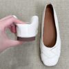Modern Minimalist Soft Sheepskin Hidden Wedge Womens Square Toe Pumps