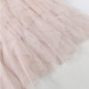 Casual Chic Breathable Asymmetric Layered Tulle Womens Midi Skirt