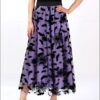 Halloween Layered Mesh Tulle Womens Elastic Waist A Line Midi Skirt