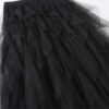 Casual Chic Breathable Asymmetric Layered Tulle Womens Midi Skirt