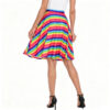 Casual Chic Stretch Novelty Print Womens High Waist A Line Midi Skirt