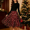 Casual Chic Christmas Party Panelled Tulle Womens A Line Midi Skirt