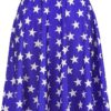 Casual Chic Stretch Novelty Print Womens High Waist A Line Midi Skirt