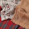 Romantic Bohemian Crochet Patchwork Plaid Womens Asymmetric Midi Skirt