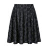 Casual Chic Stretch Novelty Print Womens High Waist A Line Midi Skirt