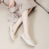 Modern Minimalist Soft Sheepskin Womens Pointed Toe Slip On Flats