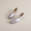 Modern Minimalist Soft Sheepskin Womens Pointed Toe Slip On Flats