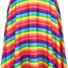 Casual Chic Stretch Novelty Print Womens High Waist A Line Midi Skirt