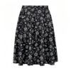 Casual Chic Stretch Novelty Print Womens High Waist A Line Midi Skirt