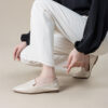 Casual Chic Foldable Sheepskin Womens Pointed Toe Slip On Flats