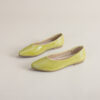 Modern Minimalist Soft Sheepskin Womens Pointed Toe Slip On Flats