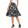 Casual Chic Stretch Novelty Print Womens High Waist A Line Midi Skirt