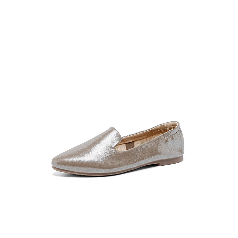 Casual Chic Foldable Sheepskin Womens Pointed Toe Slip On Flats
