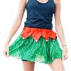 Urban Sporty Sequin Panelled Womens Christmas Running Mini Skirt
