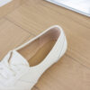Casual Chic Perforated Sheepskin Leather Womens Flat Mary Janes