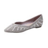 Casual Chic Breathable Diamante Pearl Womens Slip On Pointed Toe Flats