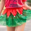 Urban Sporty Sequin Panelled Womens Christmas Running Mini Skirt