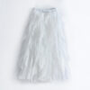 Casual Chic Breathable Asymmetric Layered Tulle Womens Midi Skirt