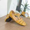 French Riviera Sheepskin Caged Womens Square Toe Fisherman Sandals