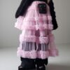 Casual Chic Pastel Ruffled Tiered Tulle Womens A Line Midi Skirt