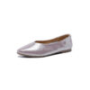 Modern Minimalist Soft Sheepskin Womens Pointed Toe Slip On Flats