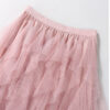 Casual Chic Breathable Asymmetric Layered Tulle Womens Midi Skirt