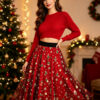 Casual Chic Christmas Party Panelled Tulle Womens A Line Midi Skirt