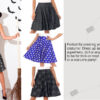 Casual Chic Stretch Novelty Print Womens High Waist A Line Midi Skirt