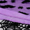 Halloween Party Flocked Mesh Womens Elastic Waist A Line Midi Skirt