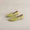 Casual Chic Foldable Sheepskin Womens Pointed Toe Slip On Flats