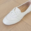 Casual Chic Perforated Sheepskin Leather Womens Flat Mary Janes