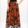 Halloween Layered Mesh Tulle Womens Elastic Waist A Line Midi Skirt