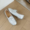 Casual Chic Perforated Sheepskin Leather Womens Flat Mary Janes