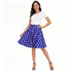 Casual Chic Stretch Novelty Print Womens High Waist A Line Midi Skirt