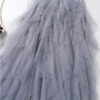 Casual Chic Breathable Asymmetric Layered Tulle Womens Midi Skirt